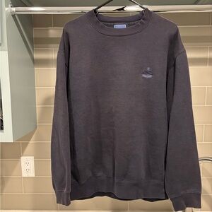 Y2K Faconnable Blank Black Heavyweight Crewneck Sweatshirt Size L